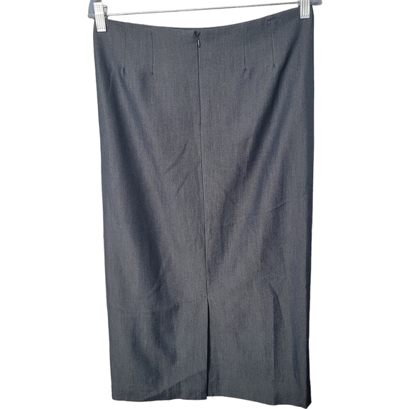 Signature by Larry Levine Lightweight Denim Midi Skirt - Picture 2 of 7